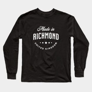 Made In Richmond, UK - Vintage Logo Text Design Long Sleeve T-Shirt